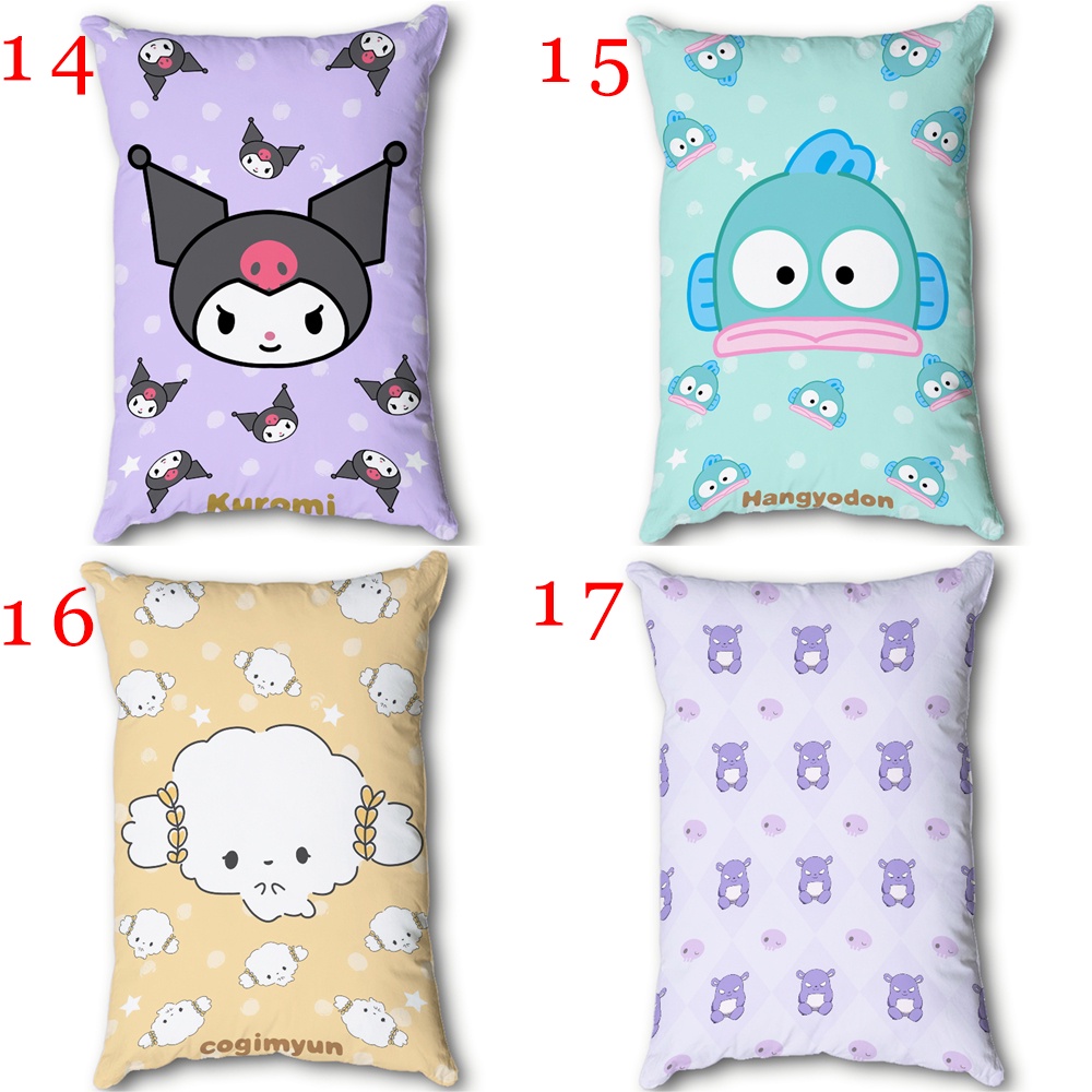 SANRIO Vỏ Gối Chữ Nhật In Hình Hello Kitty / Pochacco / Kuromi / Keroppi / Cinnamoroll Một Mặt Bằng Polyeste Dễ Thương Trang Trí Nhà Cửa