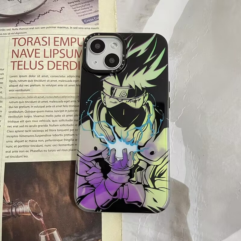 Ốp Điện Thoại TPU Trong Suốt Màu Laser Họa Tiết Hokage Uchiha Obito Hatake Kakash Pein Cho IPhone 11 12 13 14 Pro Max Plus
