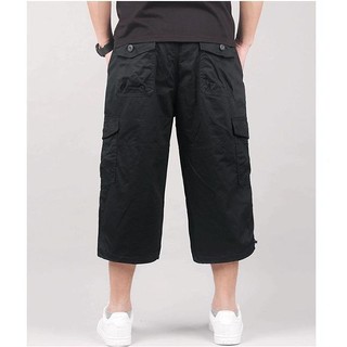 Quần Short Dáng Rộng Lưng Thun Phối Nhiều Túi Cỡ Lớn Thời Trang Mùa Hè Cho Nam