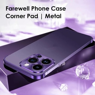[Jlk] Vỏ bảo vệ ống kính sang trọng Tấm lót góc kim loại cho iPhone 16 15 14 Pro Max Plus Bảo vệ Camera Vỏ không viền Phụ kiện điện thoại