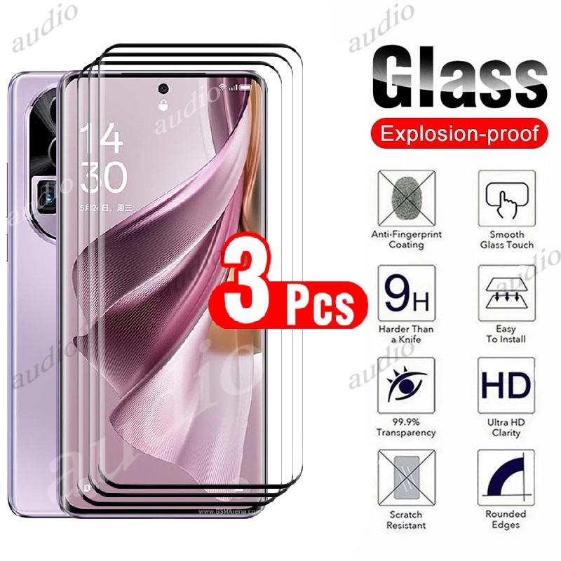 Set 3 Kính Cường Lực 3D Bảo Vệ Màn Hình Oppo Reno 10 11 Pro Plus 10Pro 10Pro + 11Pro 5G 2023 Reno10 Reno11 Pro + Pro + Reno11Pro