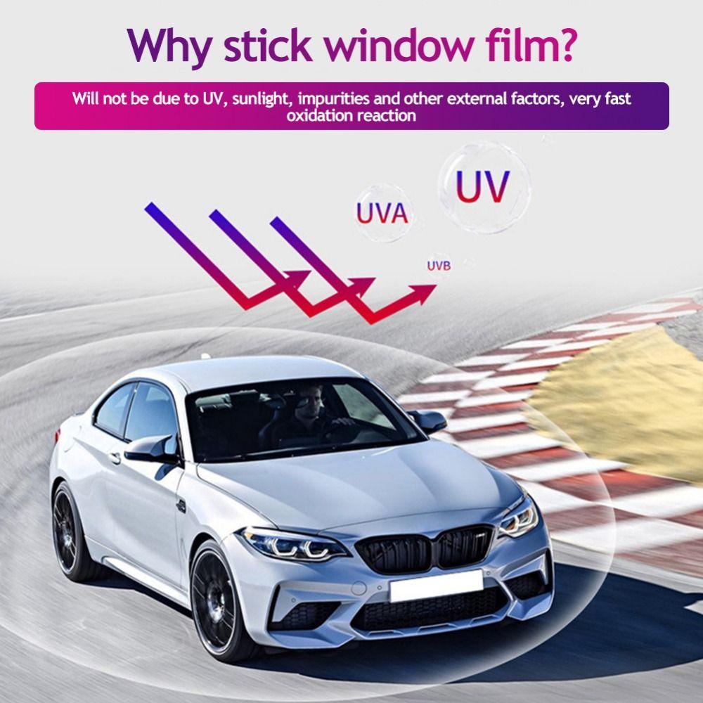 Faniellapowell 1 Cuộn 50x3m Phim Tint Cửa Sổ, Chống Tia UV Năng Lượng Mặt Trời Nhiệt Khối UV Lá Xe Ô Tô, VLT Bền 1% -50% Đen Bóng Nắng Kính Dán Kính Chắn Gió