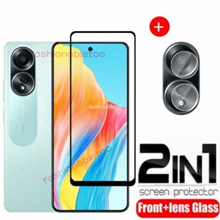 Kính Cường Lực 2 Trong 1 Bảo Vệ camera Cho oppo a58 nfc a38 a18 a78 a98 a17k a58nfc a 58 a 38 a 18 a 78 a 98 a 17 4g 5g Phía Sau Phía Sau Phía Sau Phim Dán Trang Trí Xe Hơi Độc Đáo Sáng Tạo