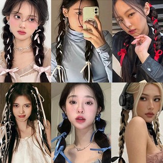 Dây Buộc Tóc Đuôi Ngựa Bằng Lụa Nhiều Lớp Phong Cách Hàn Quốc