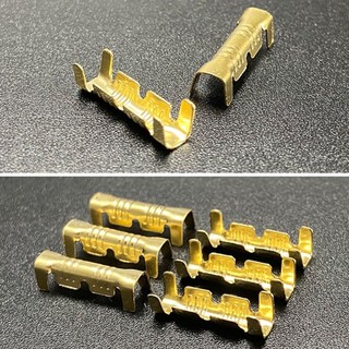 [Vận chuyển nhanh] THEHOMECO 50 / 100 / 200 chiếc Tab dây màu vàng Đầu nối dây Fascia