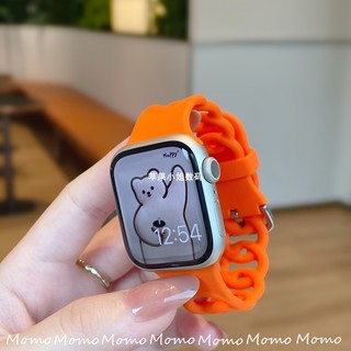 Vòng Đeo Tay Thể Thao Mềm Hình Bánh Donut Cho apple watch Series 7 6 5 4 3 2 45mm 41mm 44mm 38mm 42mm