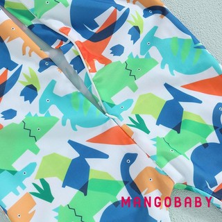 Mgg-kid Bé Trai Bơi Romper Đi Biển Mùa Hè Đồ Bơi Tay Ngắn Cổ Tròn Hoạt Hình Khủng Long In Đồ Bơi Quần Short Nắp