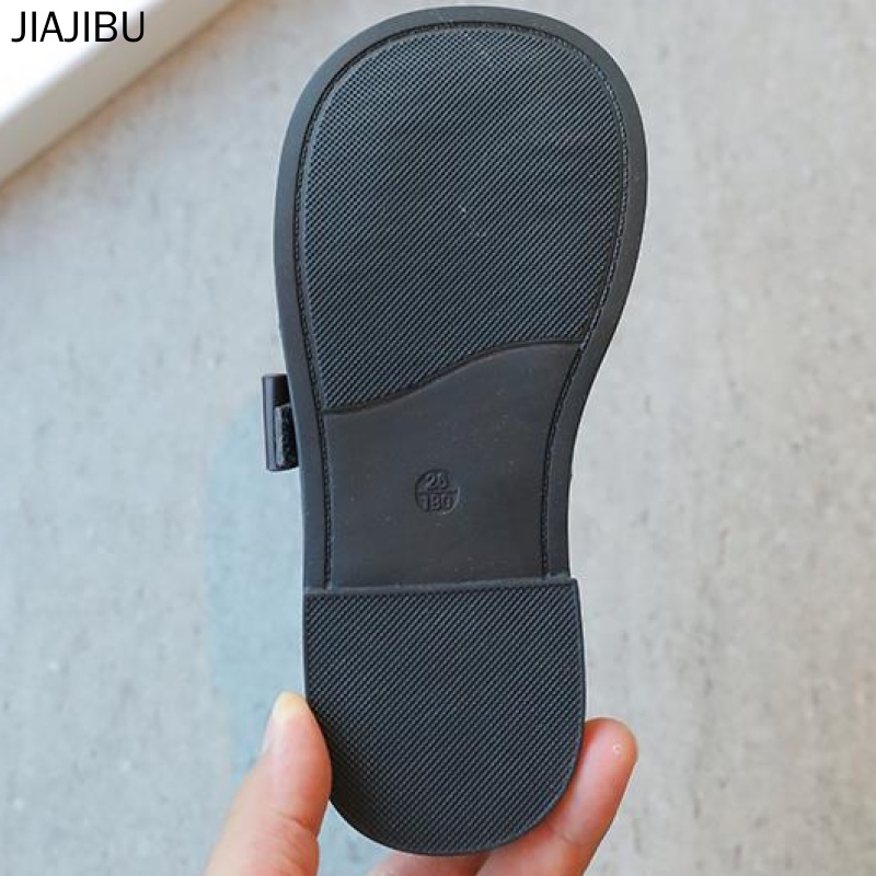 Children's Doll Shoes Cute Girl's Peas Shoes Giày Công Chúa Dễ Thương Cho Bé Gái Giày Mũi Tròn Chống Trượt Cho Bé Giày đồng Phục Học Sinh Tiểu Học Giày Bệt Thời Trang Hàn Quốc Cho Bé Gái Giày Da Mũi Tròn Chống Va Chạm Giày Mary Jane Bé Gái