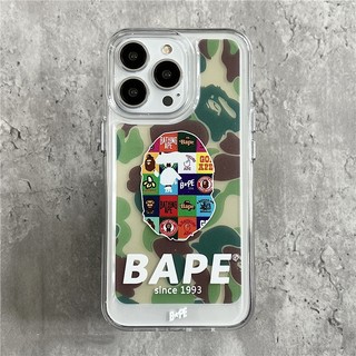 BAPE Ốp Điện Thoại Trong Suốt Chống Sốc Cho iphone 14 11 13 12 X XS Pro Max XR Mini 7 Samsung Galaxy S23 S22 ultra plus
