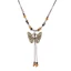 BTF Phong Cách Vintage Handmade Tròn Gốm Sứ Đính Hạt Vòng Cổ Xu Hướng Thiết Kế Bướm Vòng Cổ Choker Nữ Trang Sức