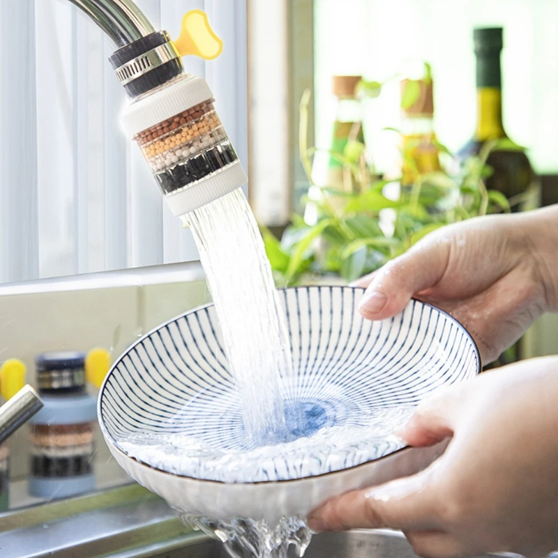 Đầu Lọc Vòi Hoa Sen 6 Lớp Xoay 360 Độ Bằng Than Hoạt Tính Thông Dụng Cho Nhà Bếp