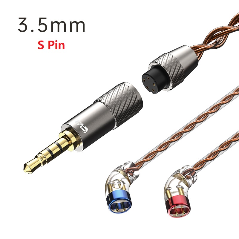 Dây Cáp Âm Thanh Lõi Kim Loại CVJ VS400 OFC 400 2.5 / 3.5 / 4.4mm 2Pin S Cho Tai Nghe KZ TRN