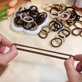 Set 20/ 50/ 100 Dây Buộc Tóc, Chun Buộc Tóc Mềm Co Giãn Nhiều Màu Sắc Đơn Giản Cho Nữ