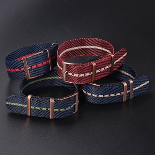Dây Đeo Đồng Hồ 20mm 22mm Bằng Vải Nylon Cao Cấp Có Vòng Màu Nâu Quân Đội Thay Thế Cho Seiko