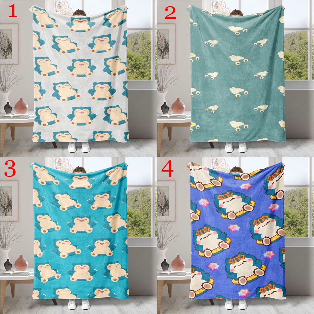 Chăn flannel Điều Hòa Không Khí In Hình pokemon Norlax Một Mặt Làm Quà Tặng Tốt Nhất Cho Người Lớn