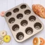 DELMER Khuôn Cannele 12 Khoang Bánh Ngọt Chống Dính Muffin Pháp Custard Bánh Chảo
