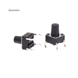 Queenten 50 chiếc Nút ấn xúc giác 6 * 6 * 8mm Tact Micro 4-Pin QT