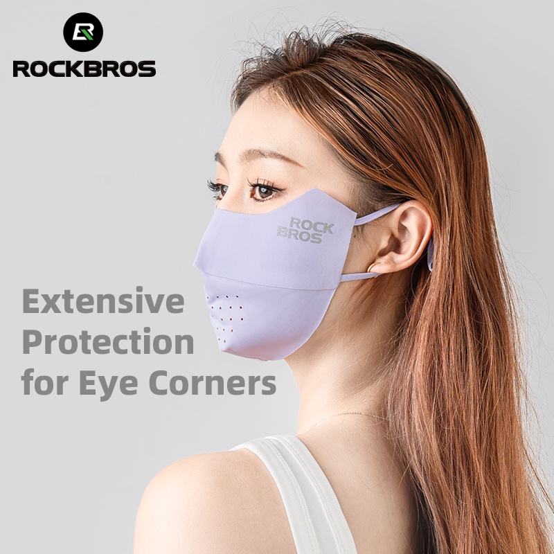 Mặt nạ đi xe đạp Rockbros UV Ice Silk có thể điều chỉnh thoáng khí Mặt nạ liền mạch có thể giặt được