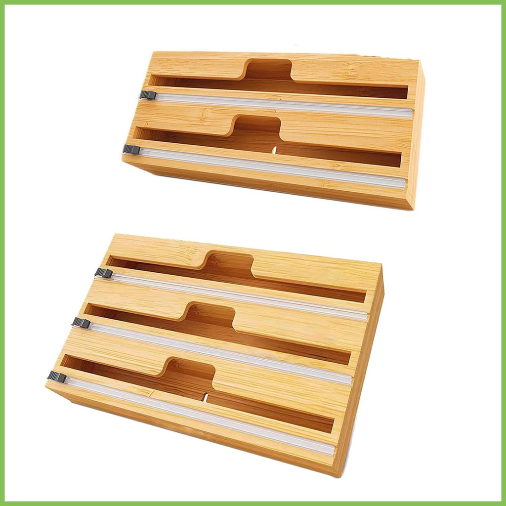 Saran wrap dispenser with cutter wood cling wrap dispenser Shopee