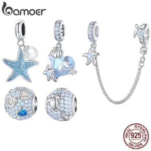 BAMOER Hạt Xâu Chuỗi Hình Sao Biển Và Rùa bạc 925