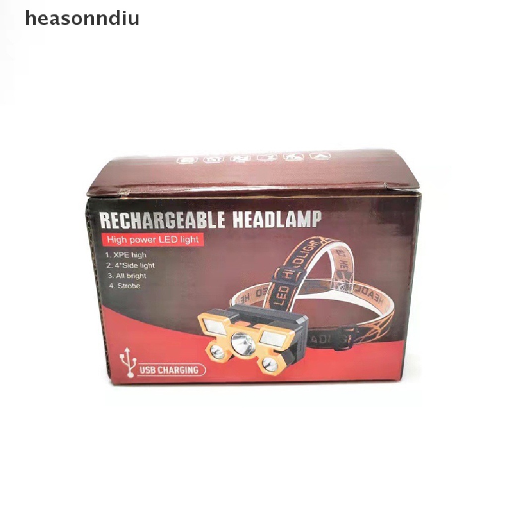 Heasonndu Mạnh Mẽ Sạc Đèn Pin Cho Câu Cá Đèn Pha Led Cắm Trại Đèn Pha Hưng Đèn Pin Đi Bộ Đường Dài Đèn Lồng Trước VN