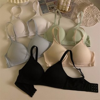 Áo Ngực Cotton Không Gọng Mềm Mại Không Đường May Thoải Mái Cho Nữ