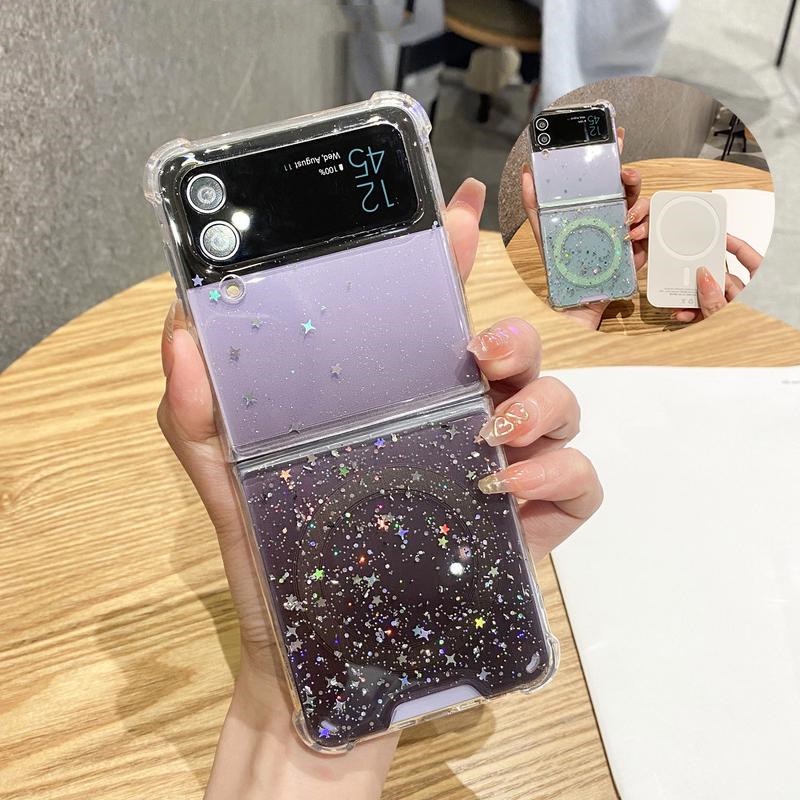 Ốp Điện Thoại Epoxy Chống Sốc Lấp Lánh Sang Trọng Cho Samsung Galaxy Z Flip 4 Flip 3 5G
