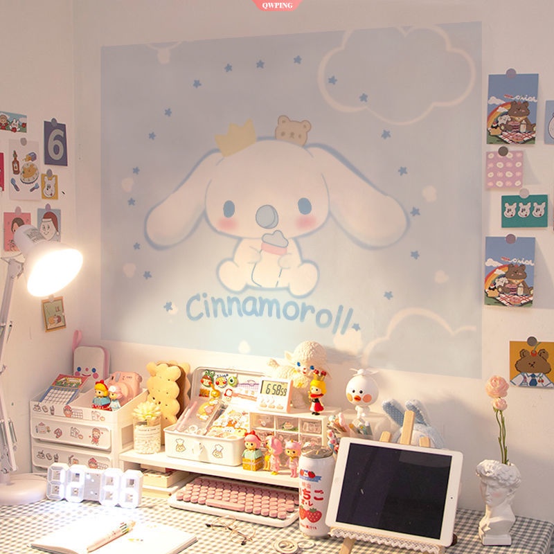 Sticker Dán Tường Bằng PVC Chống Nước Họa Tiết Hoạt Hình Cinnamoroll Dễ Thương
