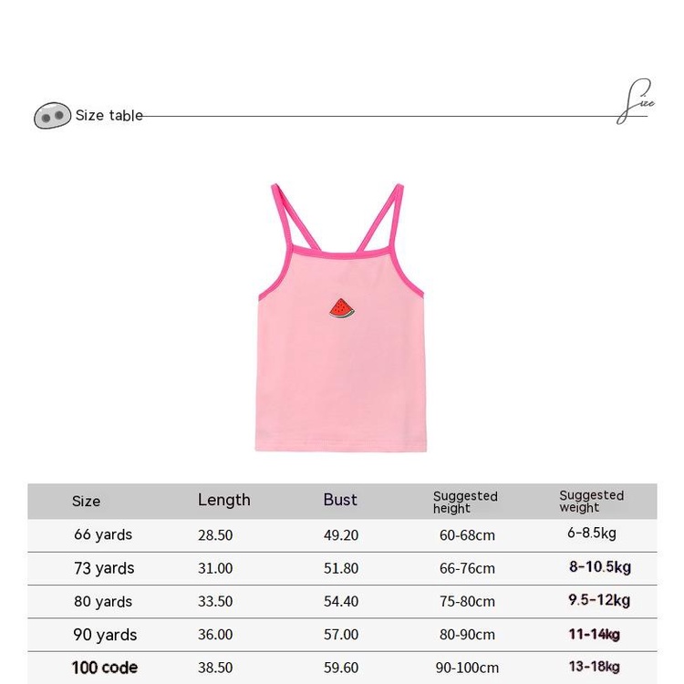 Bé Gái Sling Bên Trong Mặc Trẻ Em Hoạt Hình Top Ice Silk Base Mùa Hè Áo Vest Nhỏ Phong Cách Mỏng Bên Ngoài Mặc Áo Thun DXJE