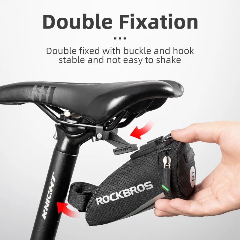 Rockbros Túi Đựng Đồ Dùng Treo Yên Xe Đạp Phản Quang Siêu Bền Tiện Dụng