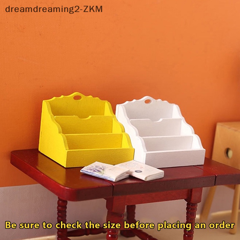 [dreamdreaming] 1: 12 Nhà búp bê Giá để đồ để bàn thu nhỏ Hộp sắp xếp Kệ sách Trang trí mô hình nhà Phụ kiện nhà búp bê [zkm]