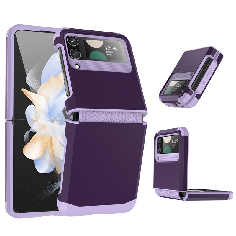 Ốp Điện Thoại PC Cứng Mỏng Nắp Gập Ngang / Dọc Kèm Giá Đỡ Ẩn Cho Samsung Galaxy Z Flip 4 Z Flip 3 5G Z Flip 3 4