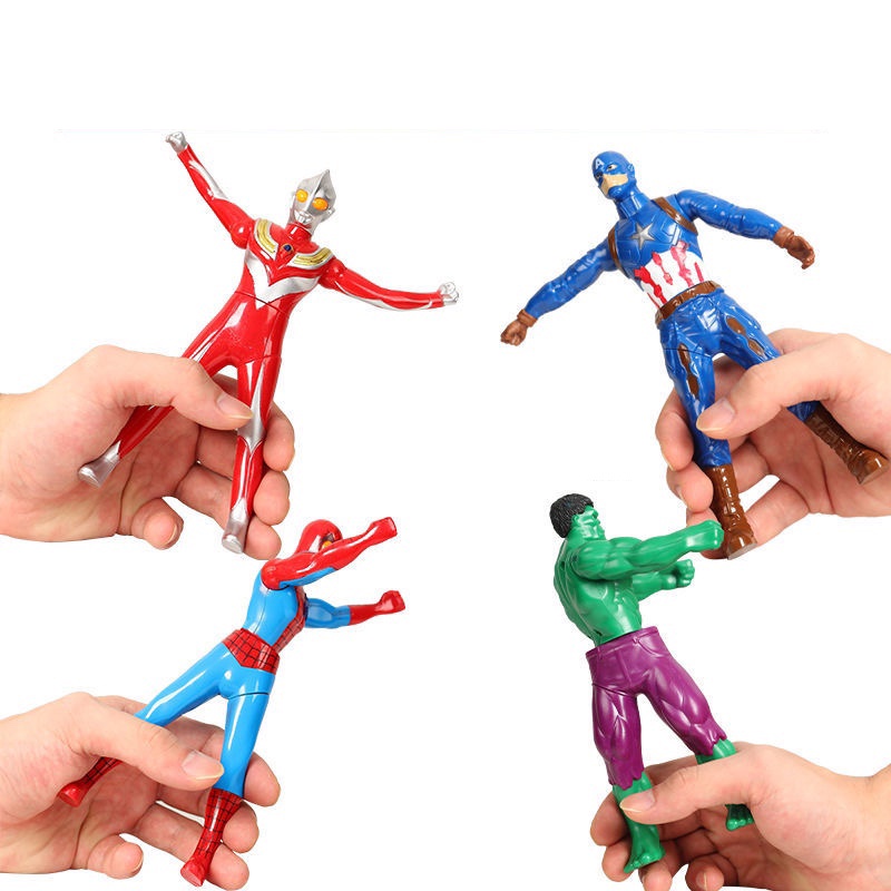 Mô Hình Đồ Chơi Nhân Vật Siêu Anh Hùng Marvel Spiderman Ironman Hulk 18cm