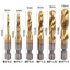 NOTE1 Hex Shank Dụng cụ khoan HSS Hợp chất Tap Dụng cụ cầm tay Shank Tap Drill Bits