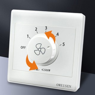Kellnny Điều chỉnh núm vô cấp Công tắc điều khiển tốc độ Quạt trần Thống đốc Bật sáng