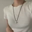 Flgo Goth Dây Đen Lớn Trái Tim Tình Yêu Mặt Dây Chuyền Vòng Cổ Choker Cho Nữ Niche Thanh Lịch Có Thể Điều Chỉnh Dây Chuyền Thiết Kế Trang Sức