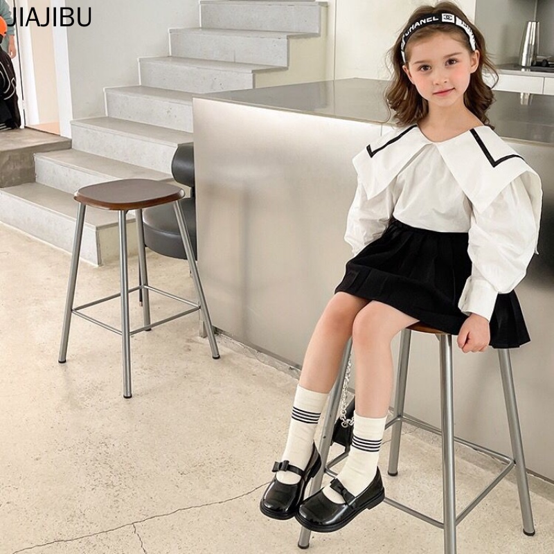 Girls Doll Shoes Cute Kids Shoes Giày Công Chúa đính Nơ Dễ Thương Cho Bé Gái Giày Da Mũi Tròn Chống Trơn Trượt Giày Trẻ Em Thông Thường Giày Mary Jane Bé Gái Giày Trẻ Em Giày Chống Va Chạm Cho Bé Giày đồng Phục Học Sinh Tiểu Học Princess Shoes