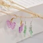 Mya Cross Moon Heart Khuôn Nhựa Silicon Cho Móc Khóa DIY Thủ Công Vòng Cổ Mặt Dây Chuyền Nhựa Khuôn Trang Sức Mặt Dây Chuyền Khuôn Làm
