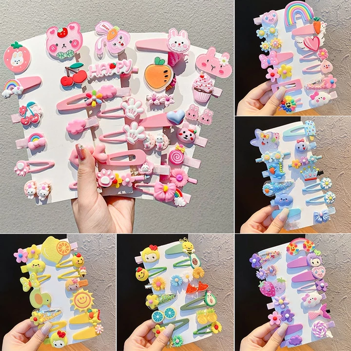 2023 Cute Bé tóc màu nhỏ bé bé tóc cô gái mini tóc kẹp Bộ Kẹp Dễ Thương Thời Trang Phong Cách Hàn Quốc Cho Bé set kẹp tóc mái kẹp tóc cute kẹp tóc min – 6