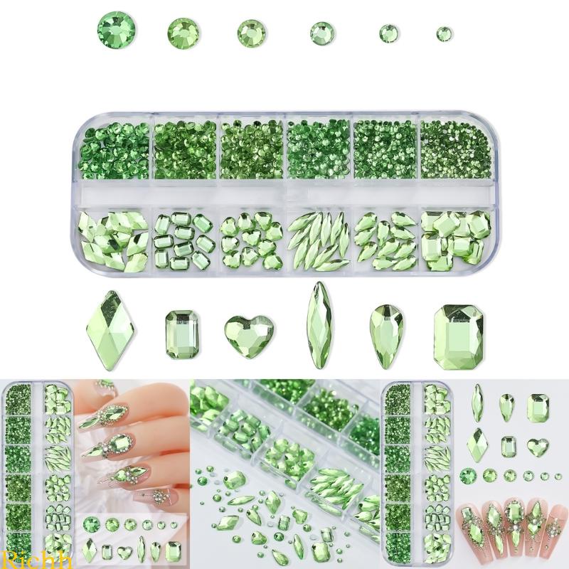 ⚝⚝Richh Đá Nhiều Hình Dạng Đính Trang Trí Móng Tay Nghệ Thuật Charms