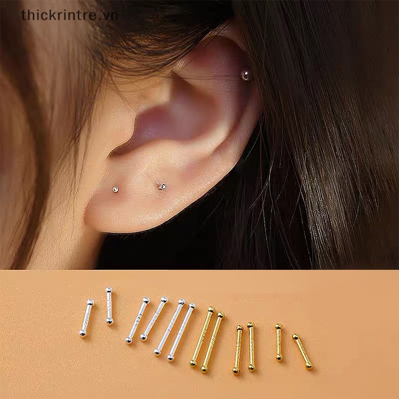 Set 2 Khuyên Tai Hạt Nhỏ Đơn Giản Không Gây Dị Ứng Cho Nữ