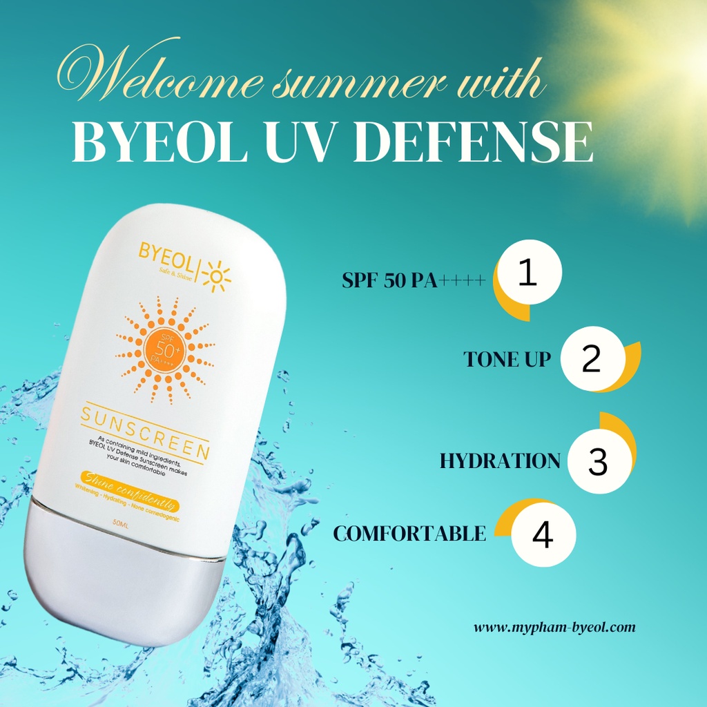 Kem chống nắng làm sáng da Byeol SPF 50 PA++++ Nâng tone nhẹ nhàng tự ...