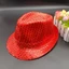 KANGN Panama Cap, Mũ Jazz Sequins sáng bóng, Sân khấu hóa trang bền bỉ Cosplay Dance Performance Hat Ngày lễ