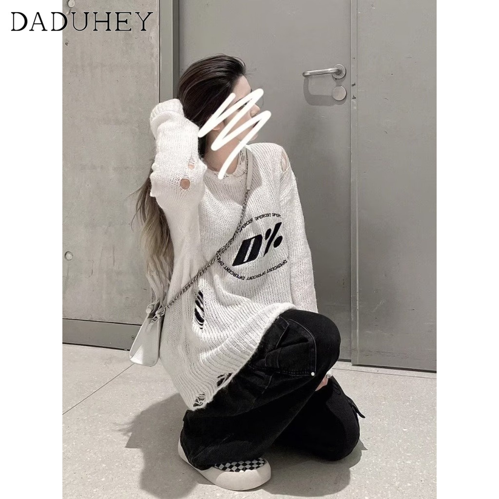 Ảnh Quần jean dài DADUHEY size lớn ống rộng cạp cao nhiều túi thời trang cao cấp đường phố kiểu Mỹ 2
