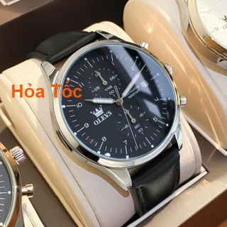 Đồng Hồ Nam Chính Hãng OLEVS 2880 – Dây Da, Chức Năng Lịch, Chống Nước Và Phát Sáng