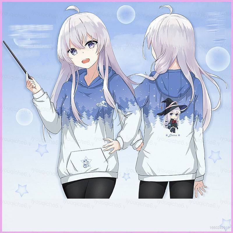 Sy6 wandering witch: the journey of elaina hoodie cosplay ilyina dài ...