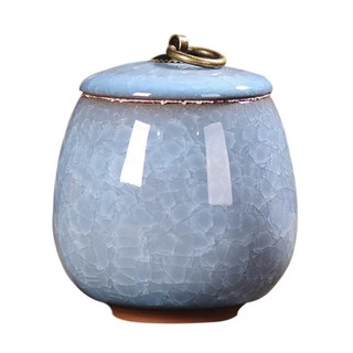 Ngày làm bánh Tro con người Urn, Urn gốm Mini nhỏ, Urn xanh chung, Niêm phong tốt để lưu trữ tro hỏa táng.