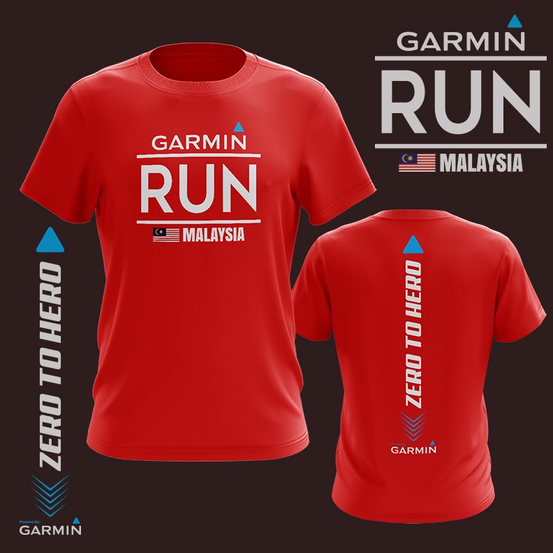 Áo Thun Chạy Bộ Ngoài Trời Thoáng Khí GARMIN RUN MALAYSIA 2023