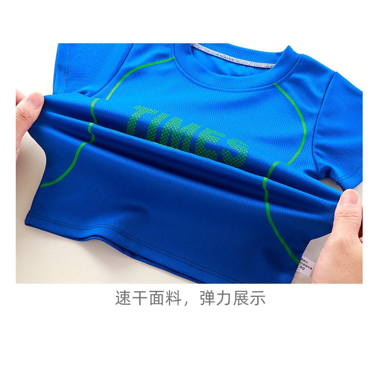 Quần Áo Trẻ Em 90-160CM Áo Jersey Tay Ngắn Cho Trẻ Em Bé Gái Nhanh Khô Hai Mảnh Quần Short Phù Hợp Với Trẻ Em Vừa Lớn Trẻ Em