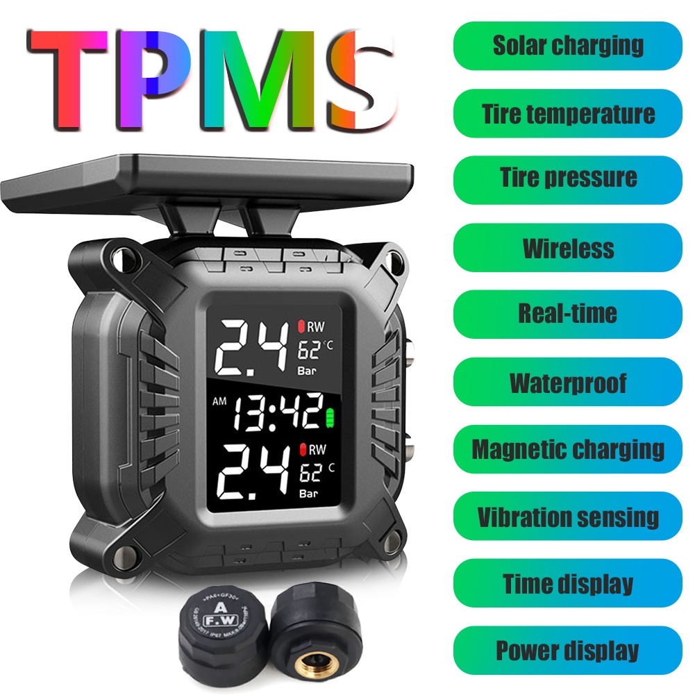 Ảnh Ekleva Xe Máy TPMS Moto Hệ Thống Giám Sát Áp Suất Lốp Cho Xe Máy Xe Máy Xe Đạp Xe Tay Ga TMPS Cảm Biến Lốp 1